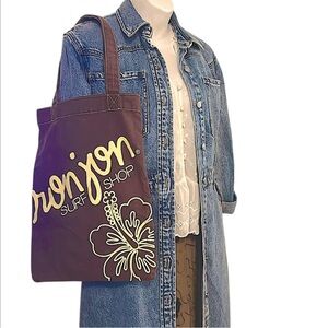 Ron Jon Surf Shop Vintage Brown Yellow Canvas Tote Bag